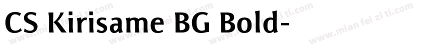 CS Kirisame BG Bold字体转换